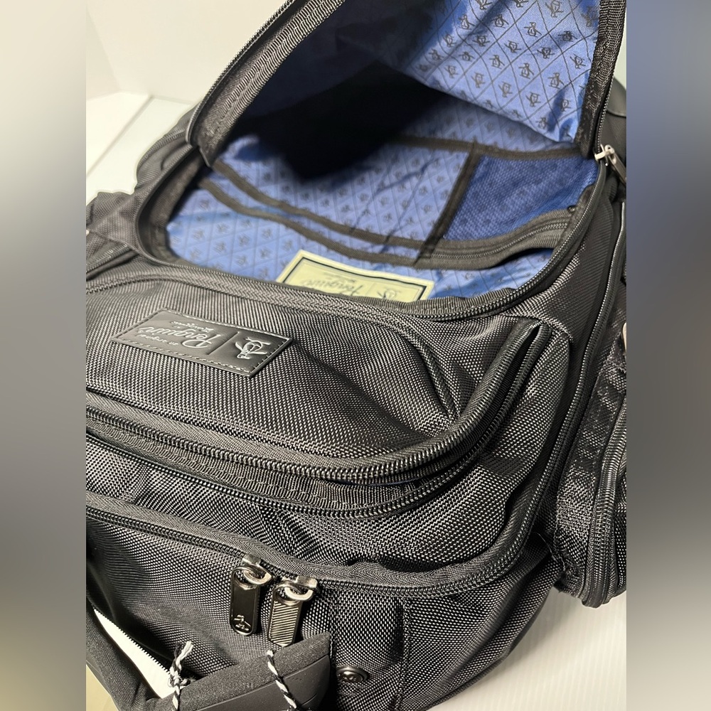 ORIGINAL PENGUIN 9 Pocket Laptop Backpack Padded back & straps - Black - Picture 13 of 16